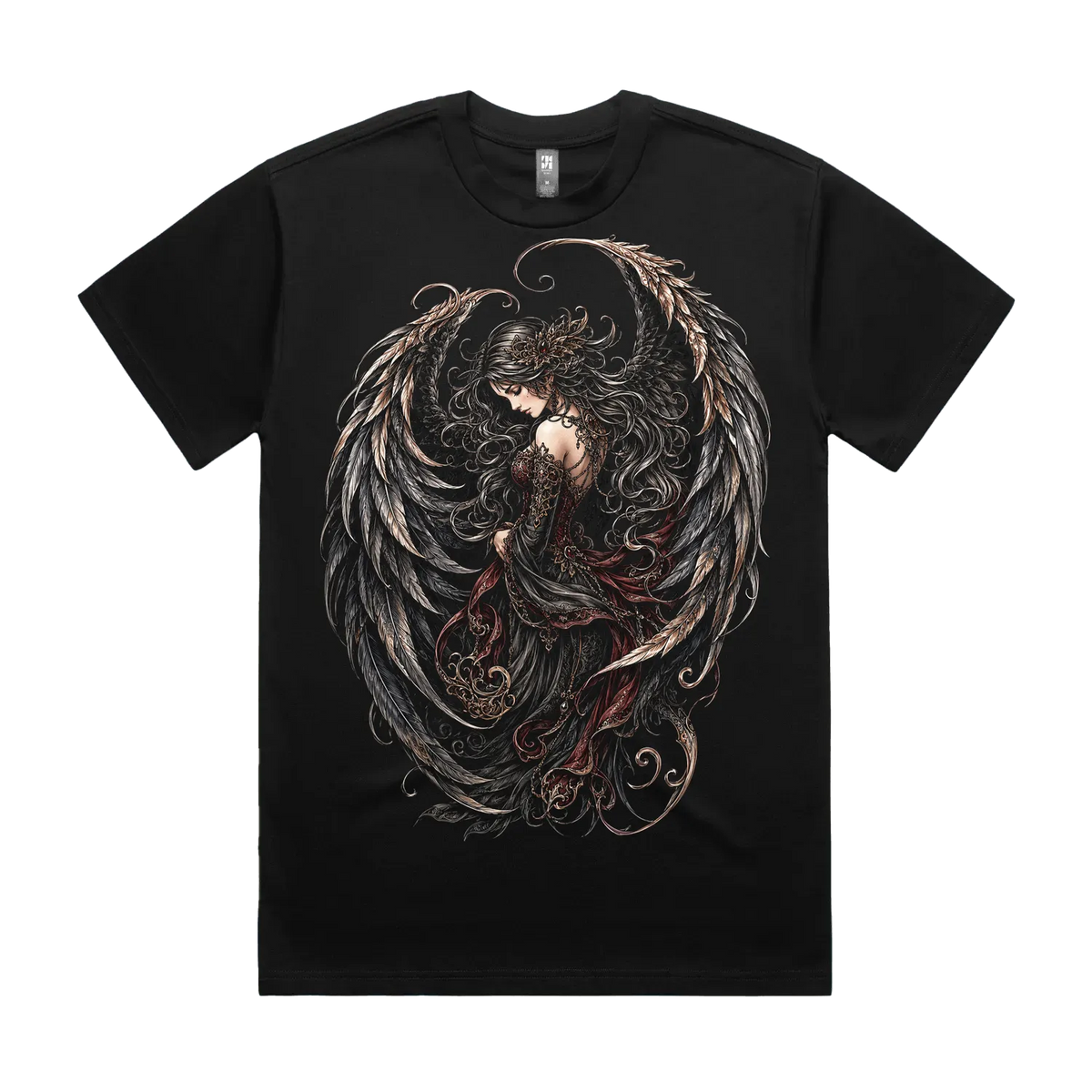 Black front flat lay