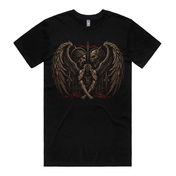 Black front flat lay