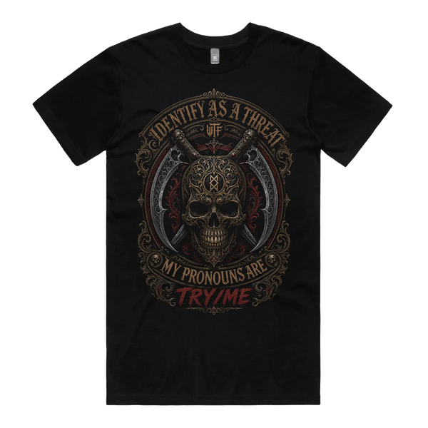 Black front flat lay