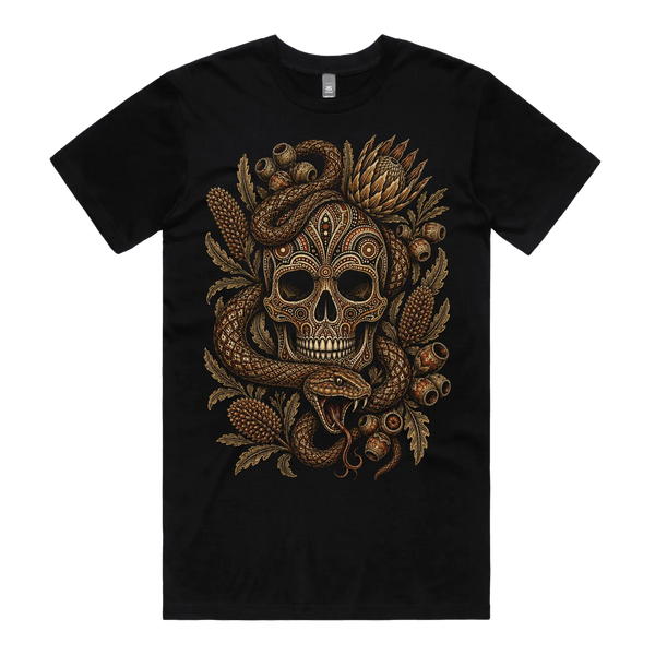 Black front flat lay