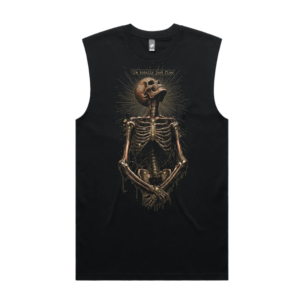 Black front flat lay