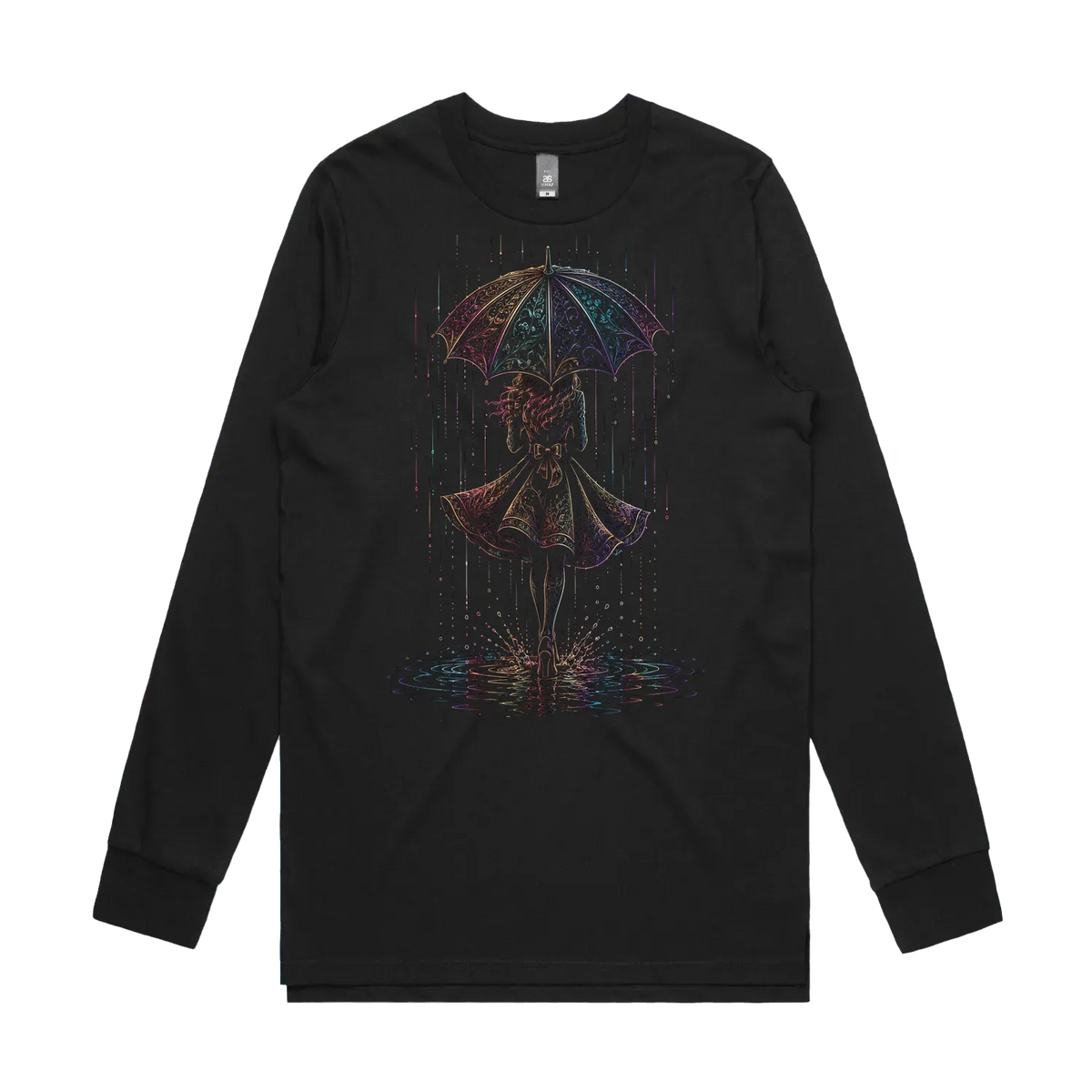 Black front flat lay