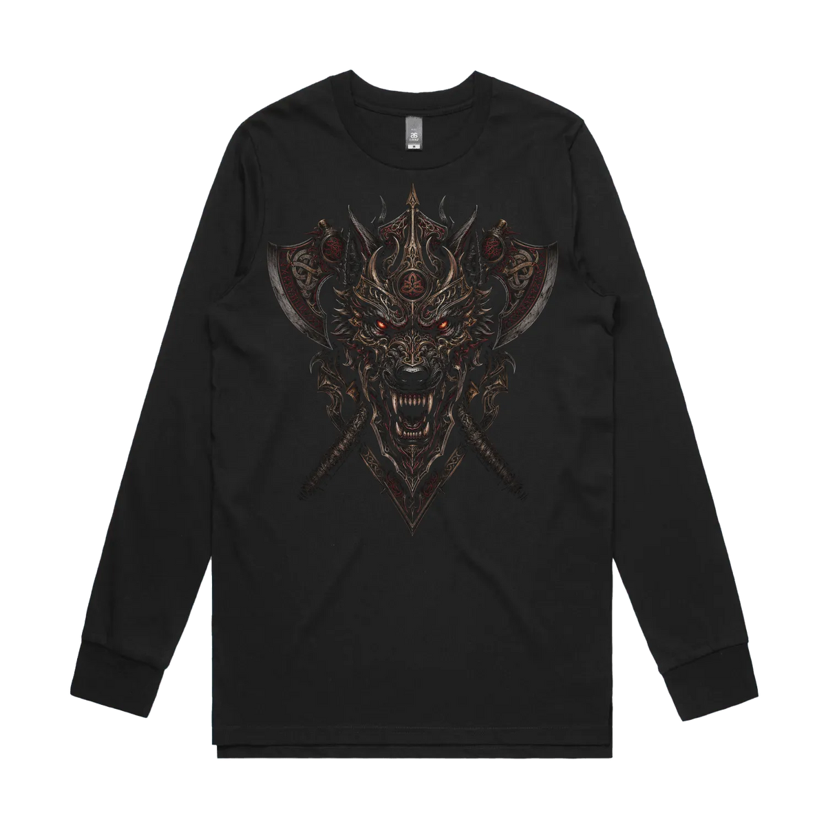 Black front flat lay