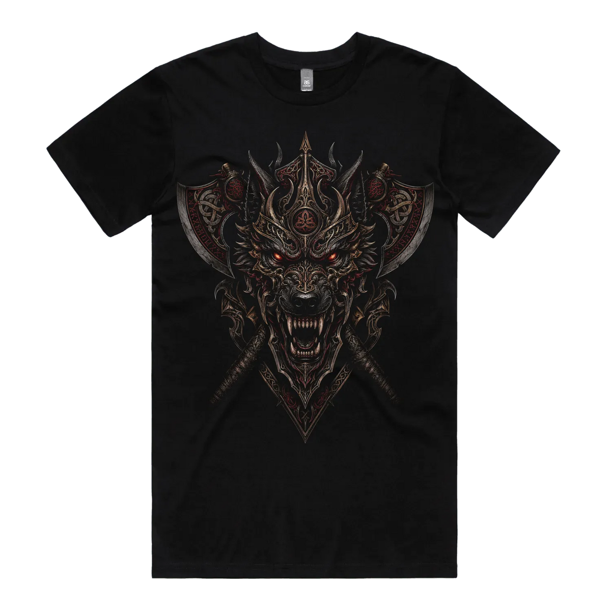 Black front flat lay