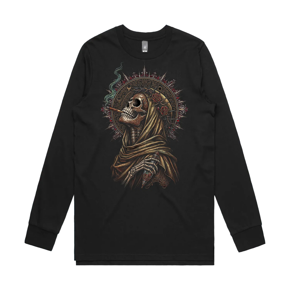 Black front flat lay