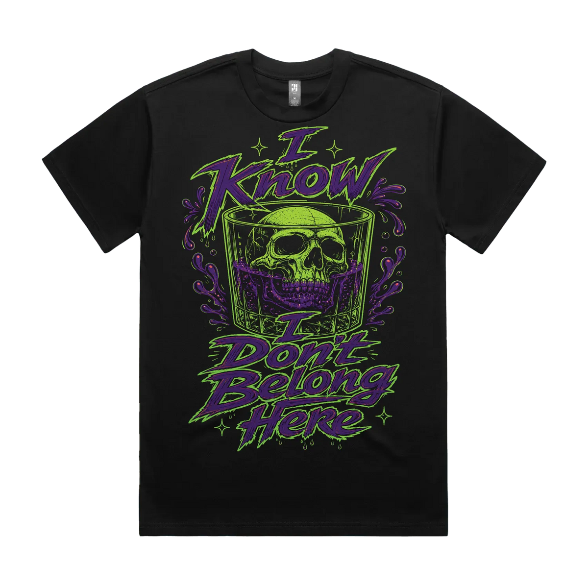 Black front flat lay
