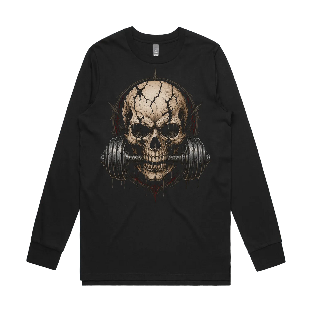 Black front flat lay