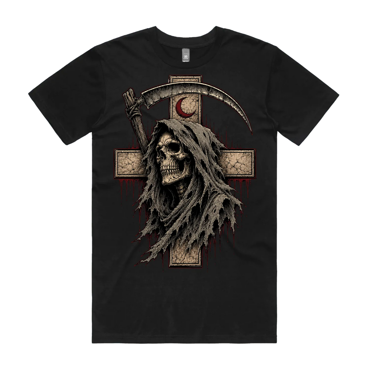Black front flat lay
