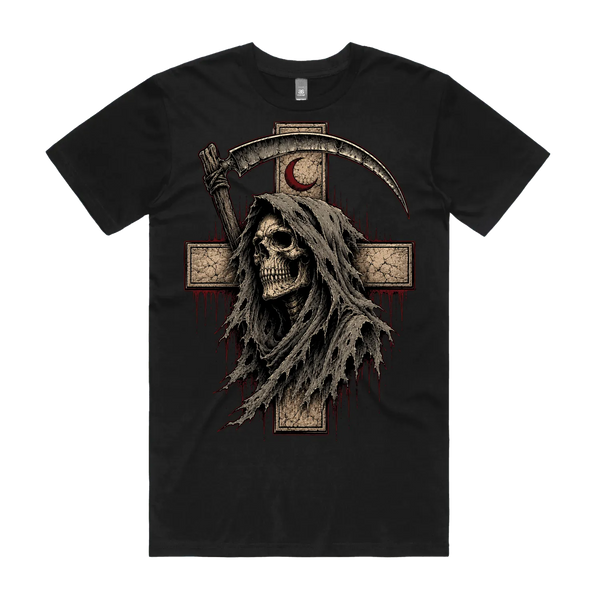 Black front flat lay