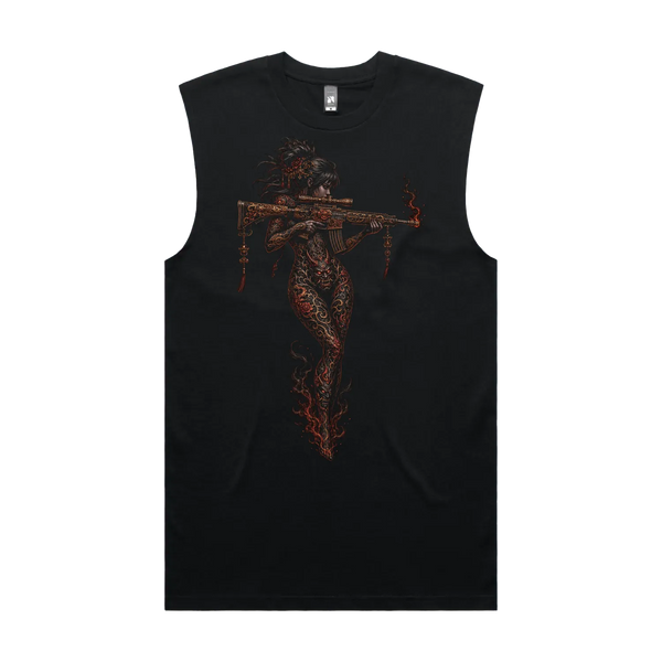 Black front flat lay