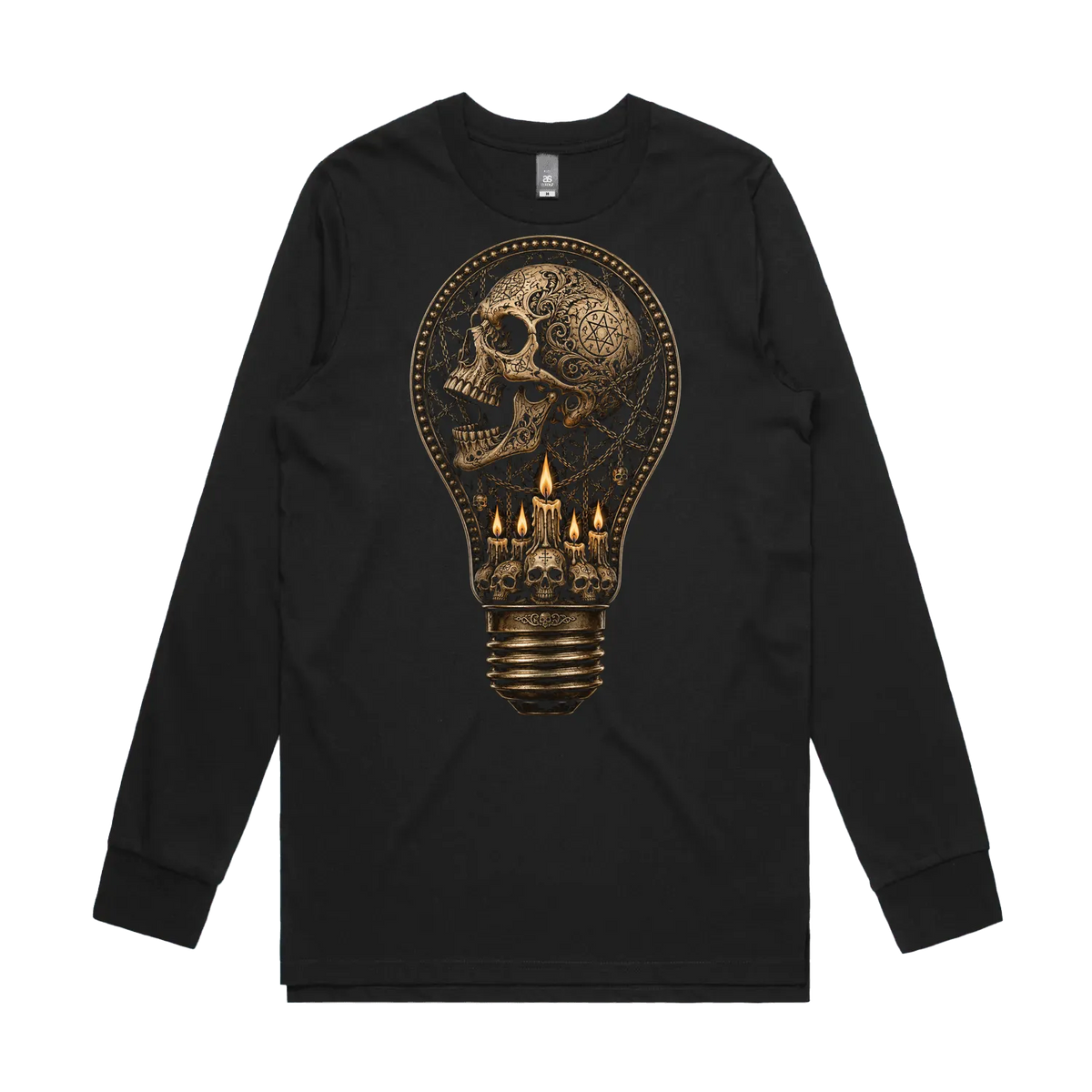 Black front flat lay