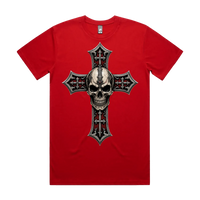 Red front flat lay
