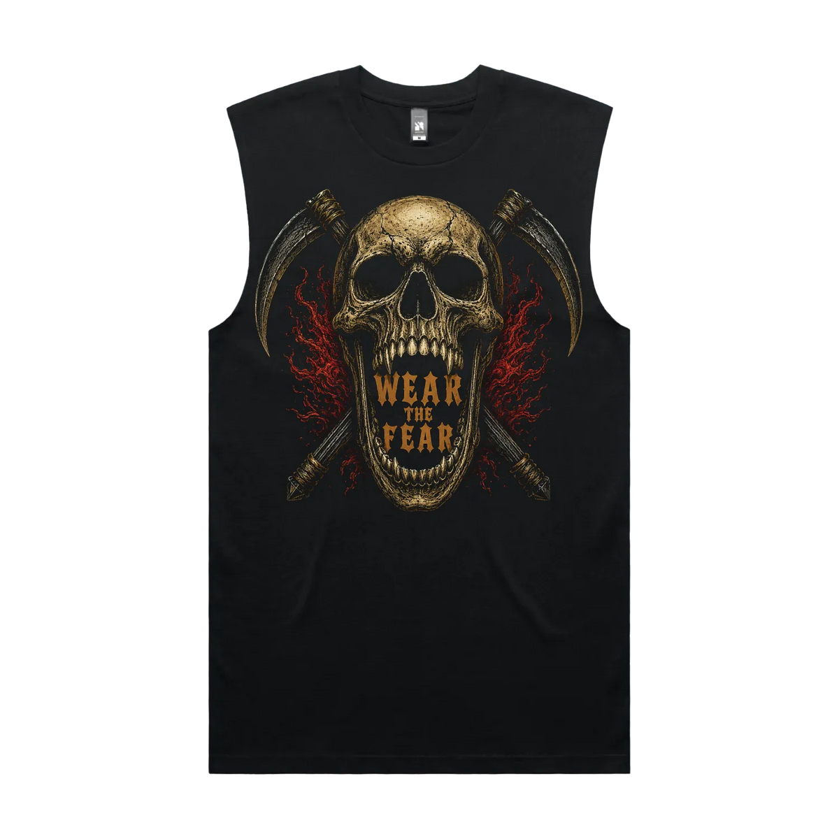 Black front flat lay