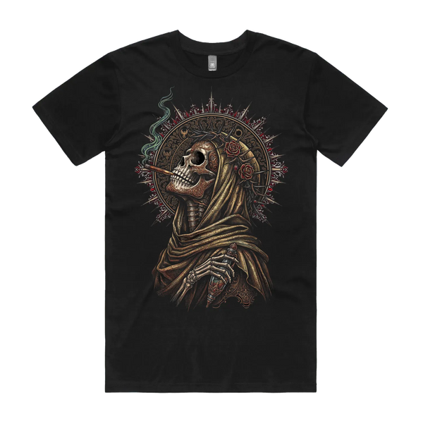 Black front flat lay