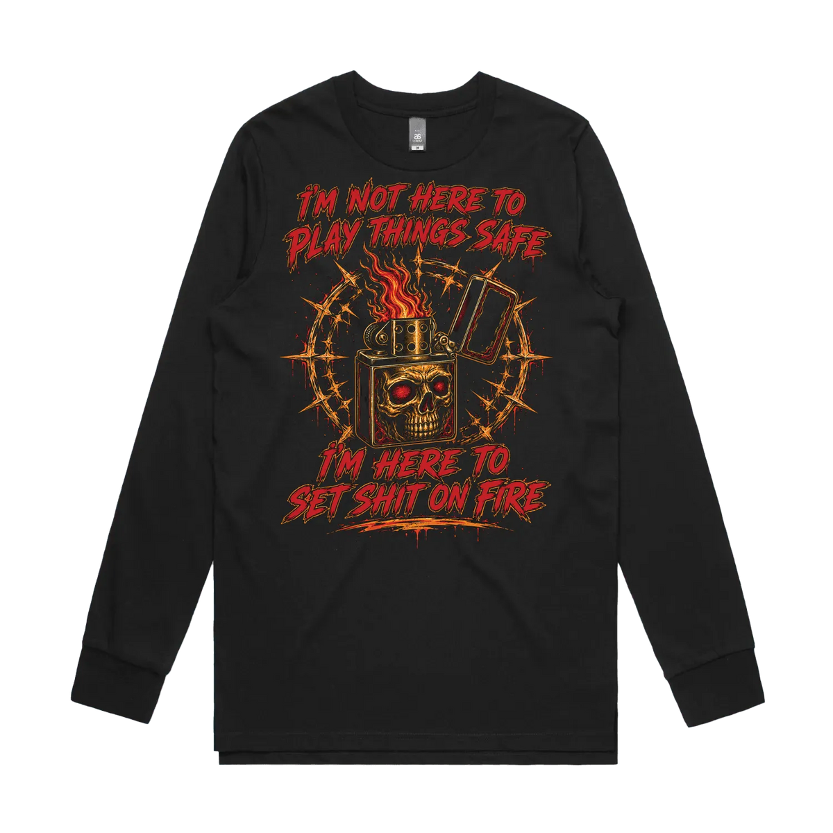 Black front flat lay
