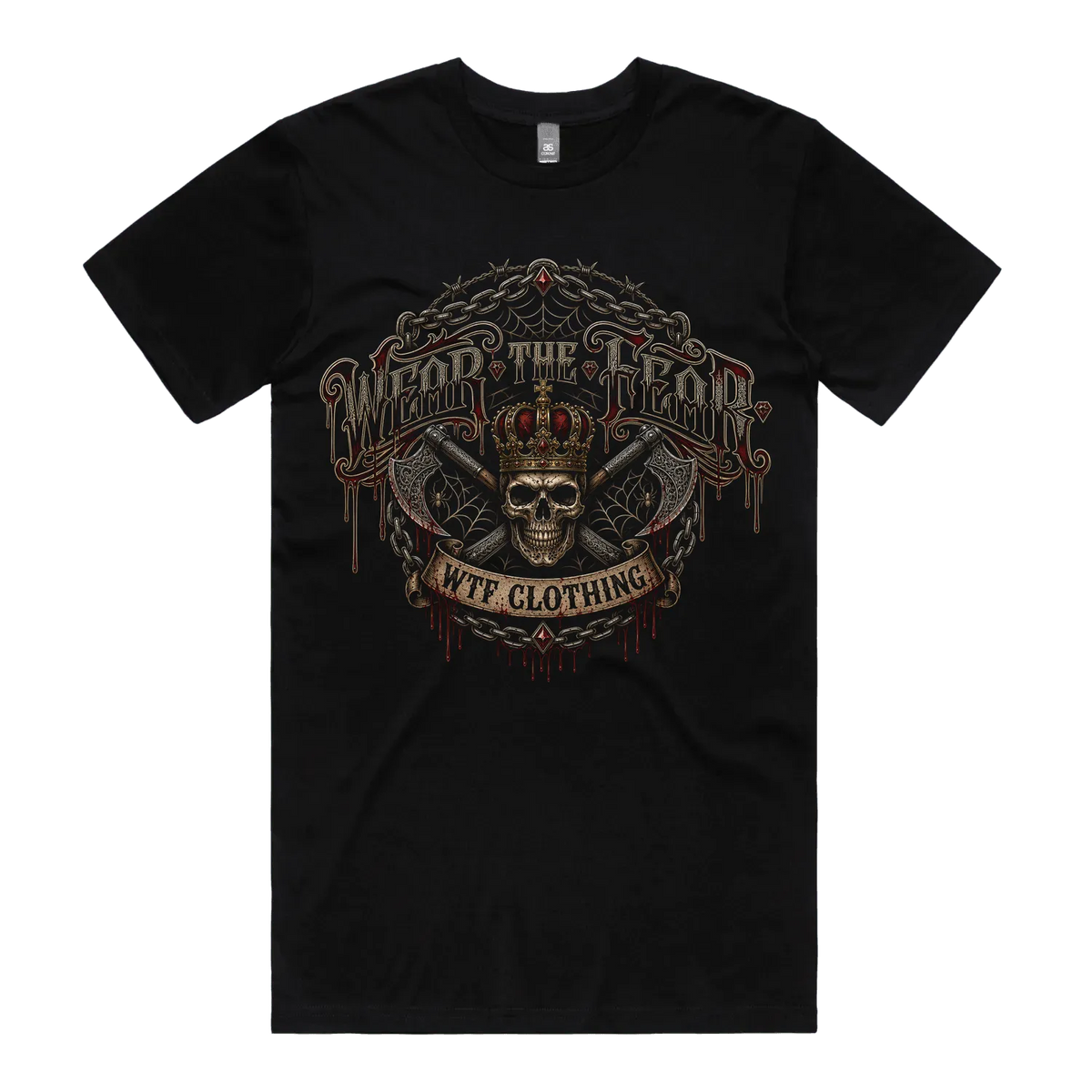 Black front flat lay
