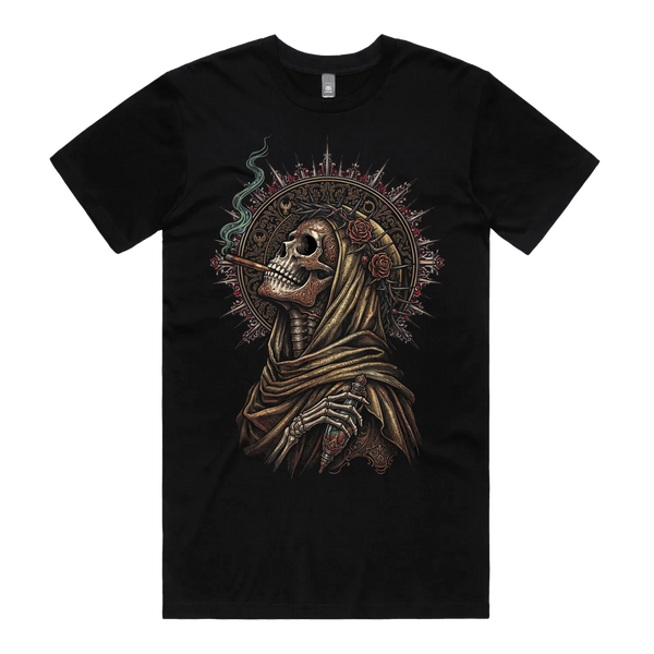 Black front flat lay