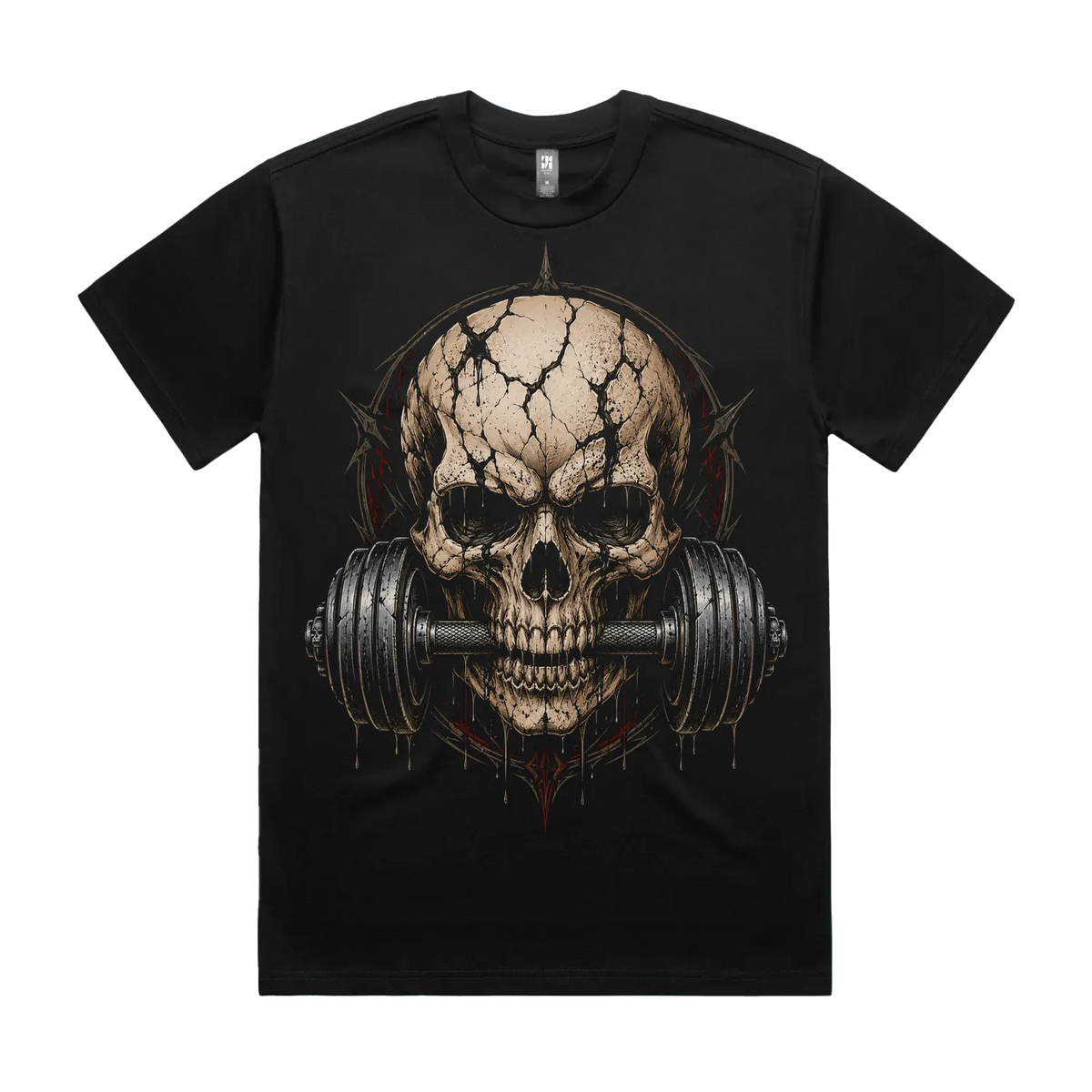 Black front flat lay