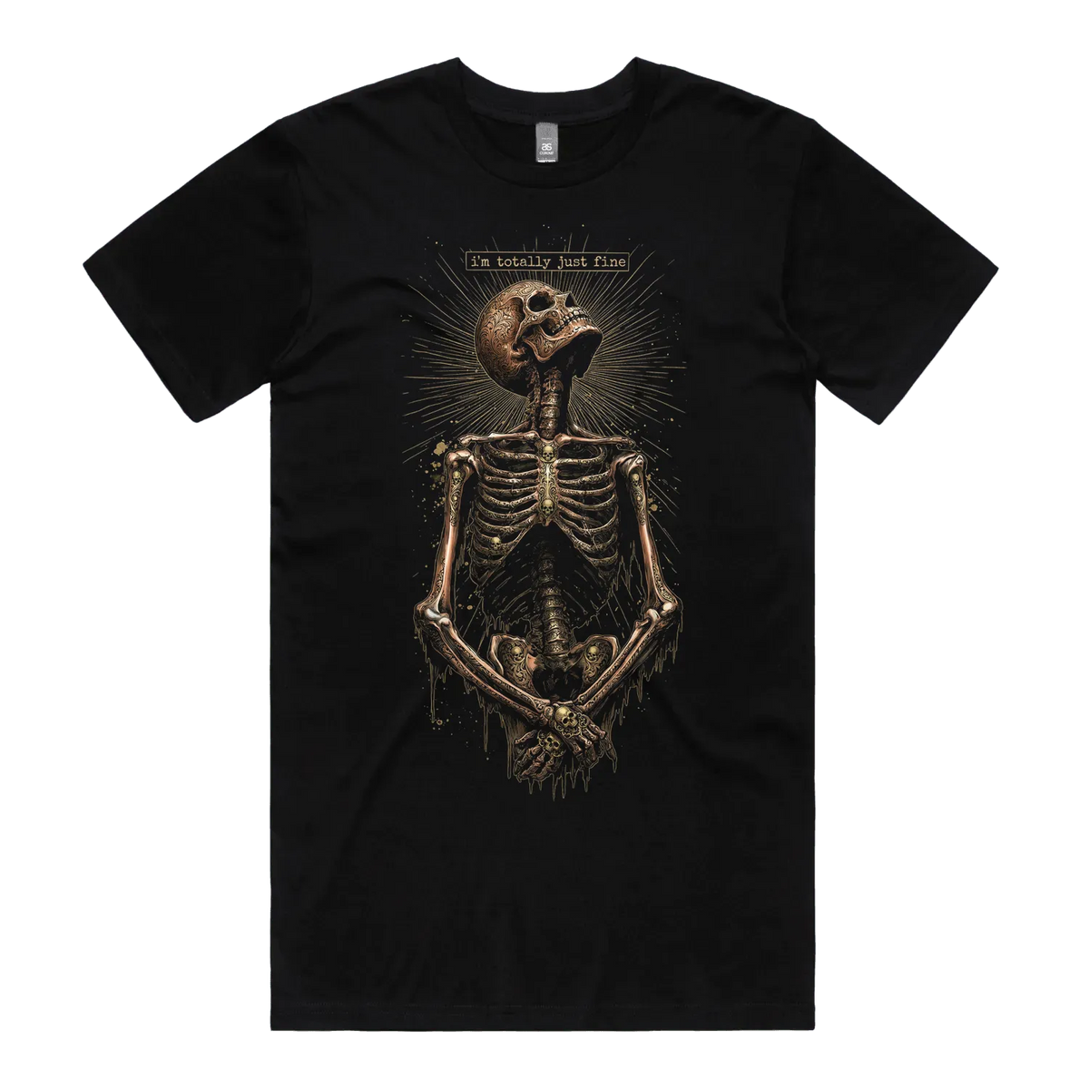 Black front flat lay