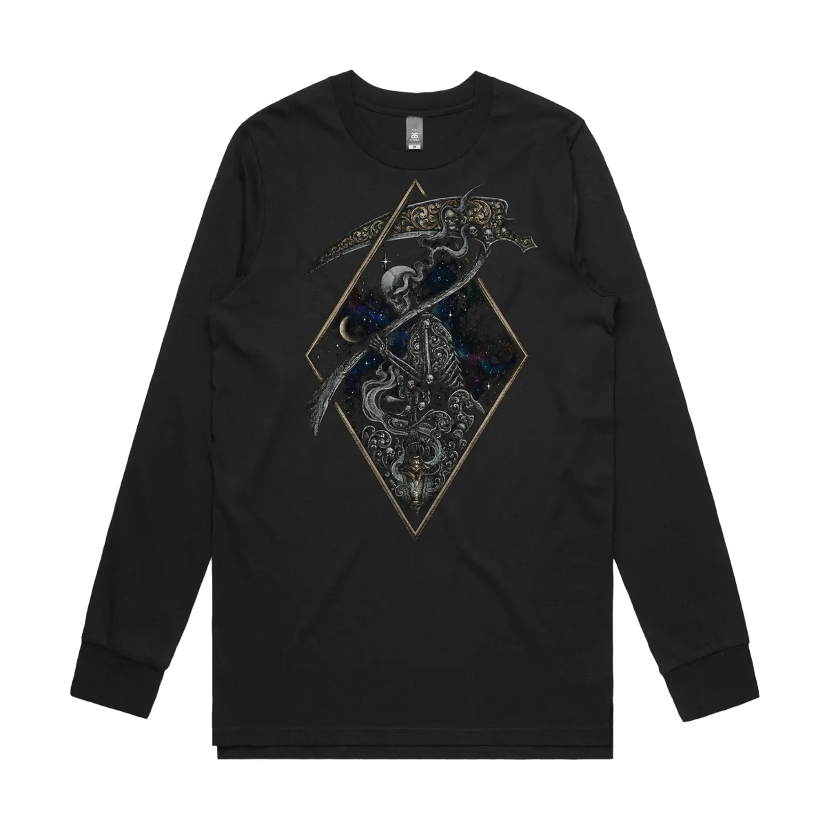 Black front flat lay