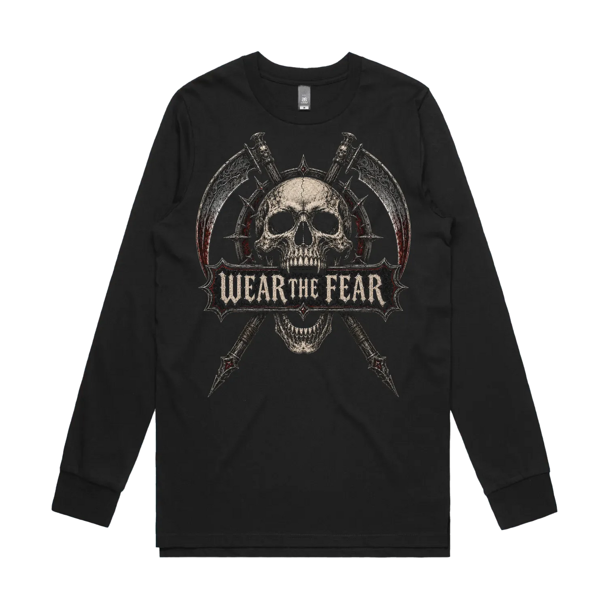 Black front flat lay