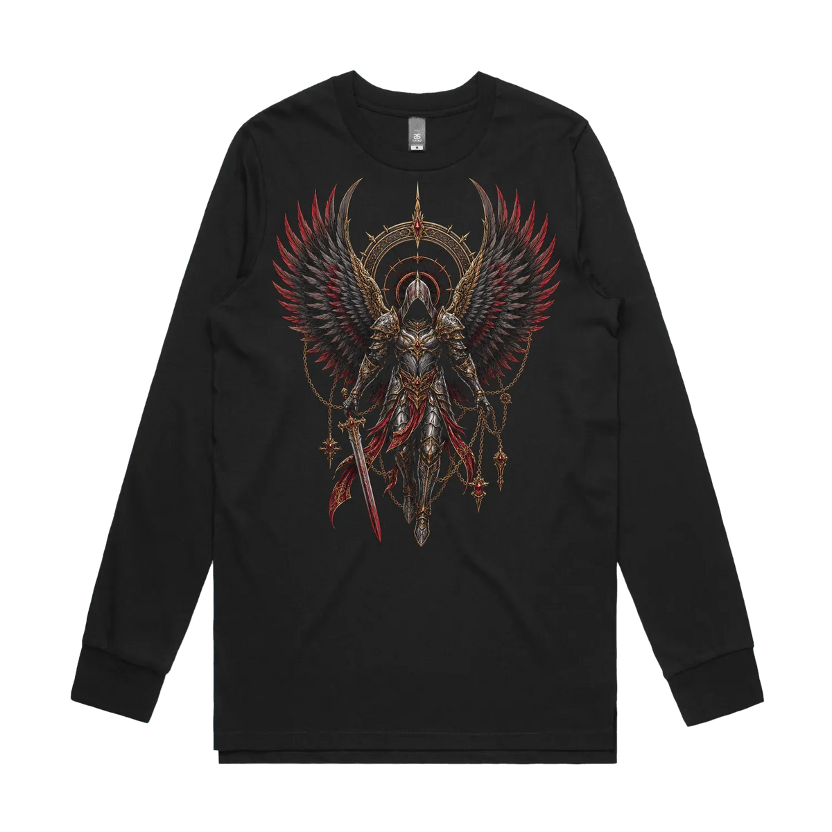 Black front flat lay