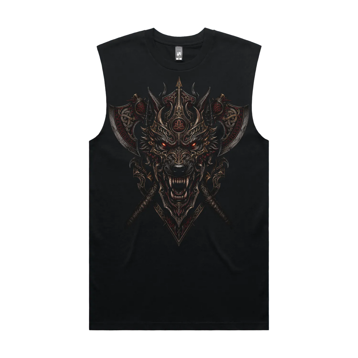 Black front flat lay