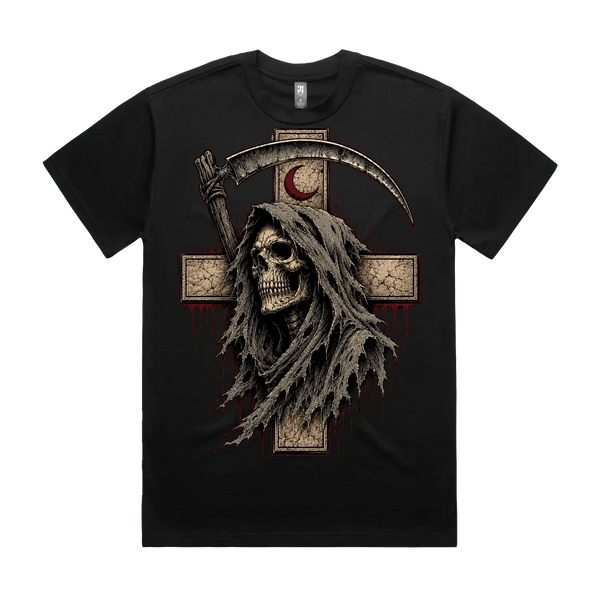 Black front flat lay