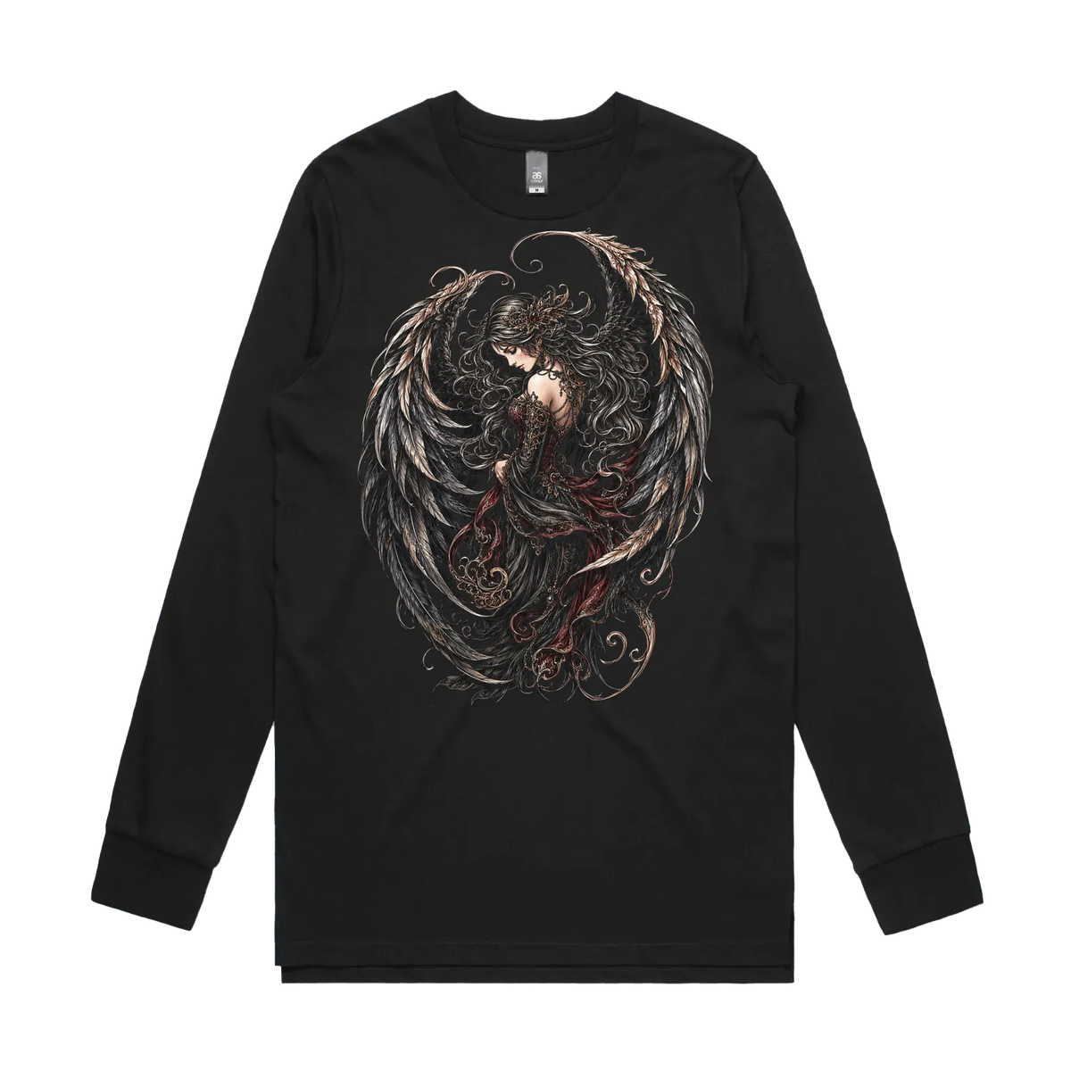 Black front flat lay
