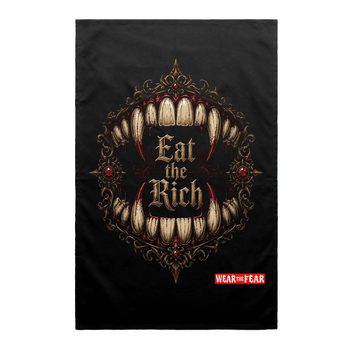 Black front flat lay