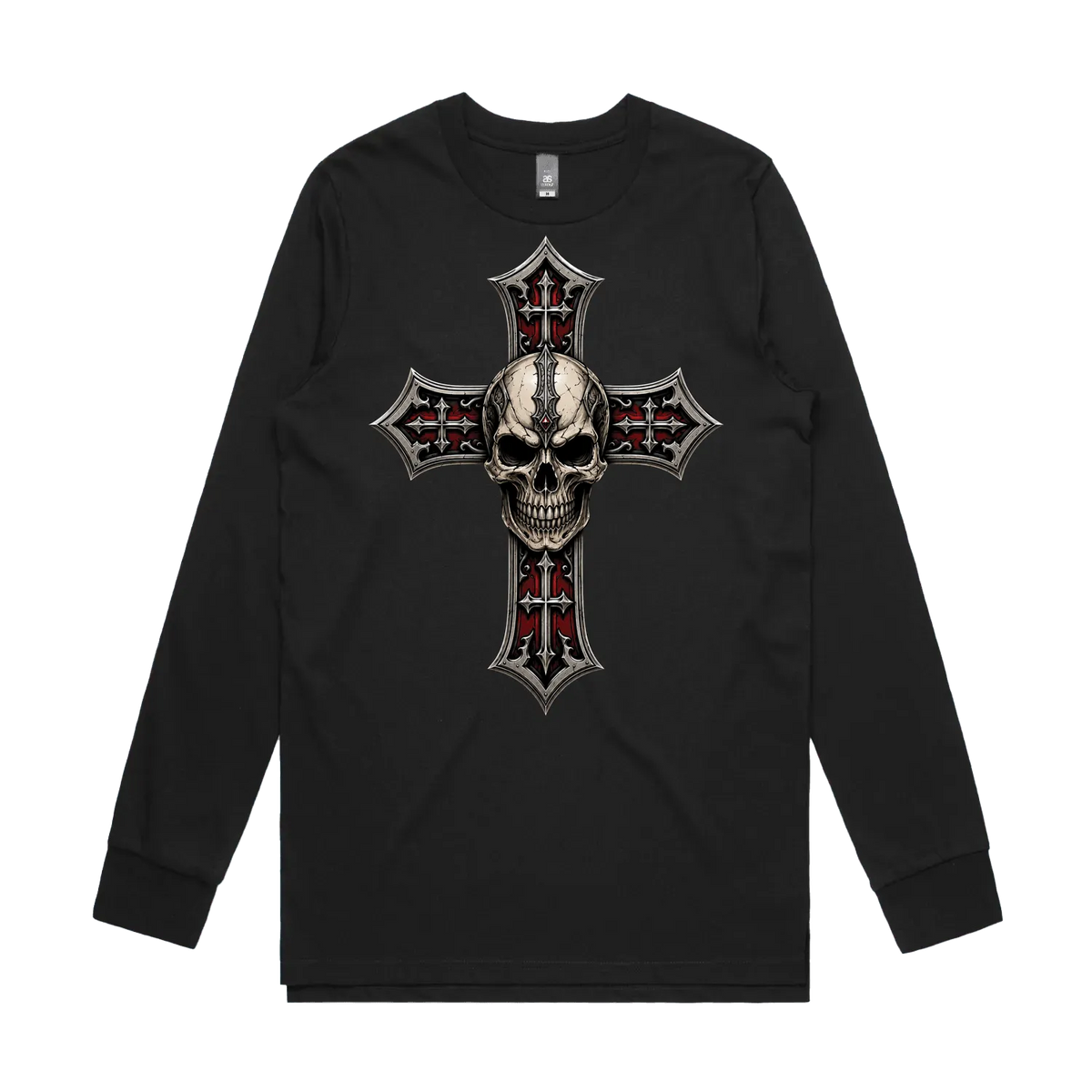 Black front flat lay