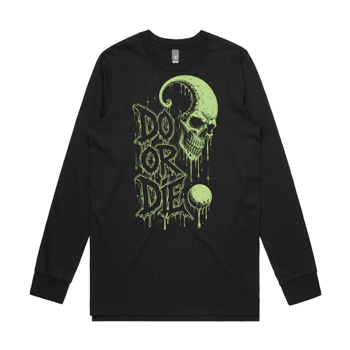 Black front flat lay