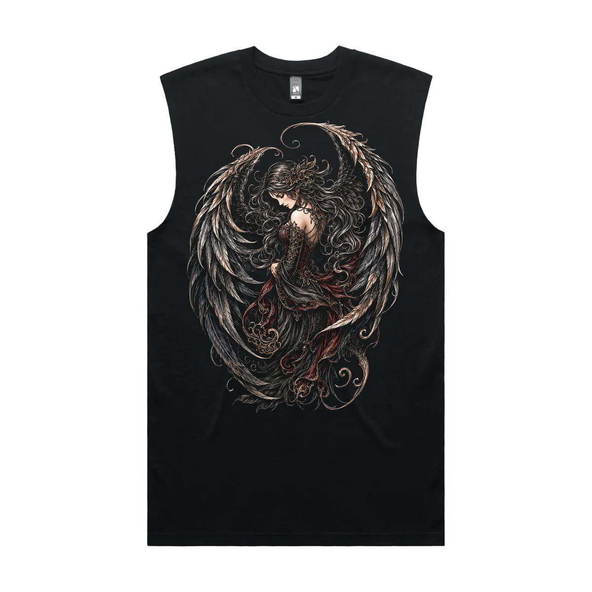 Black front flat lay