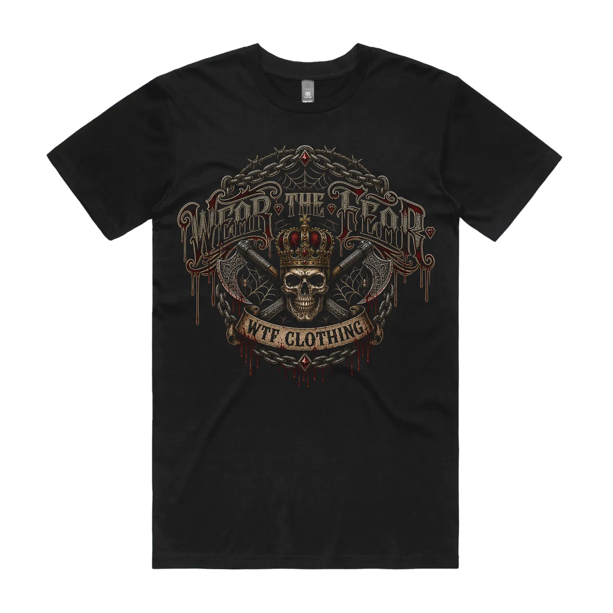 Black front flat lay