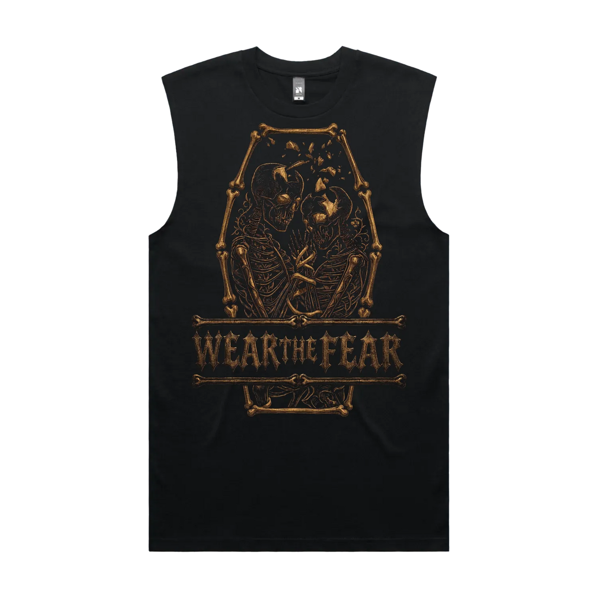 Black front flat lay