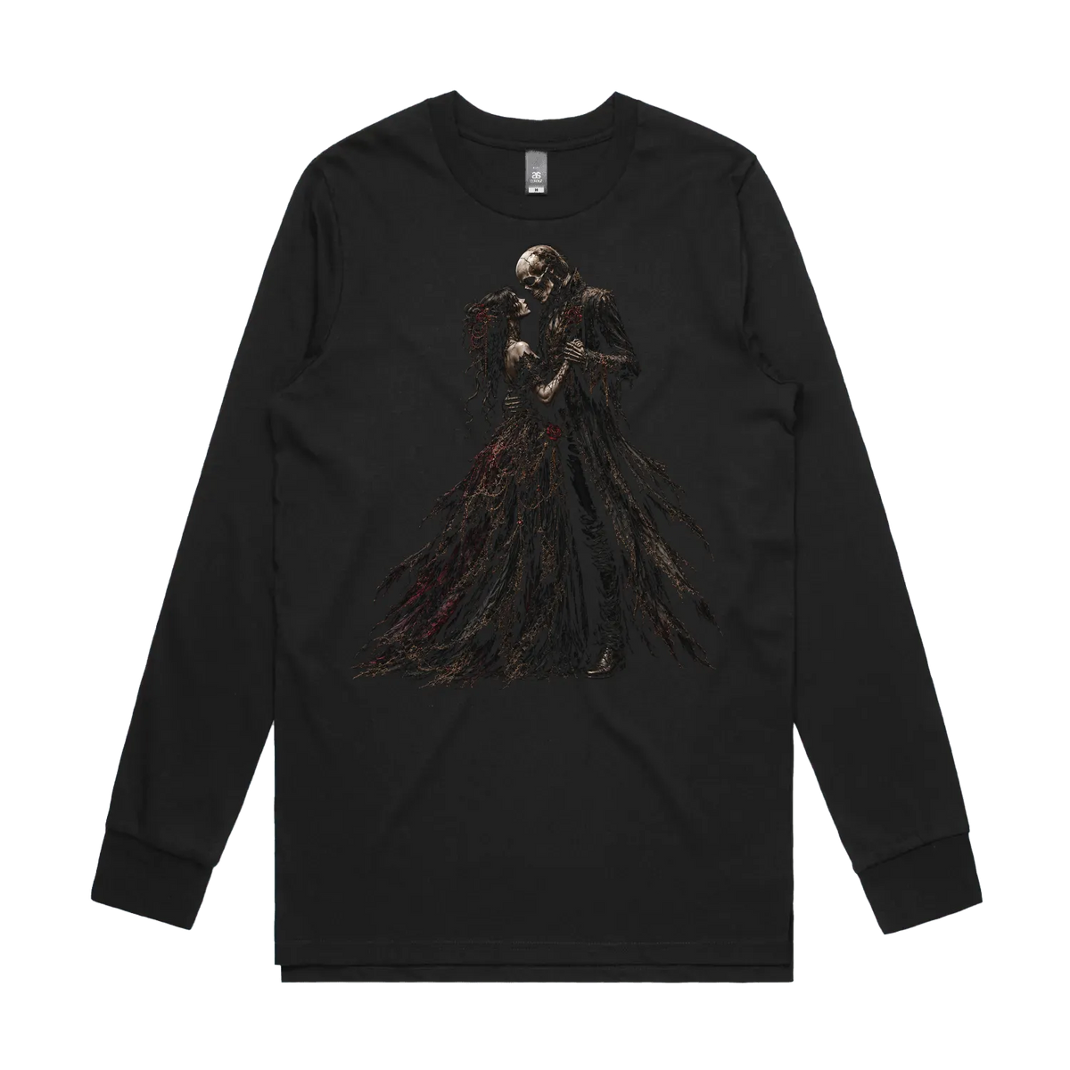 Black front flat lay