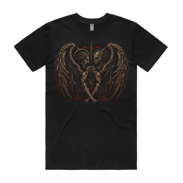 Black front flat lay