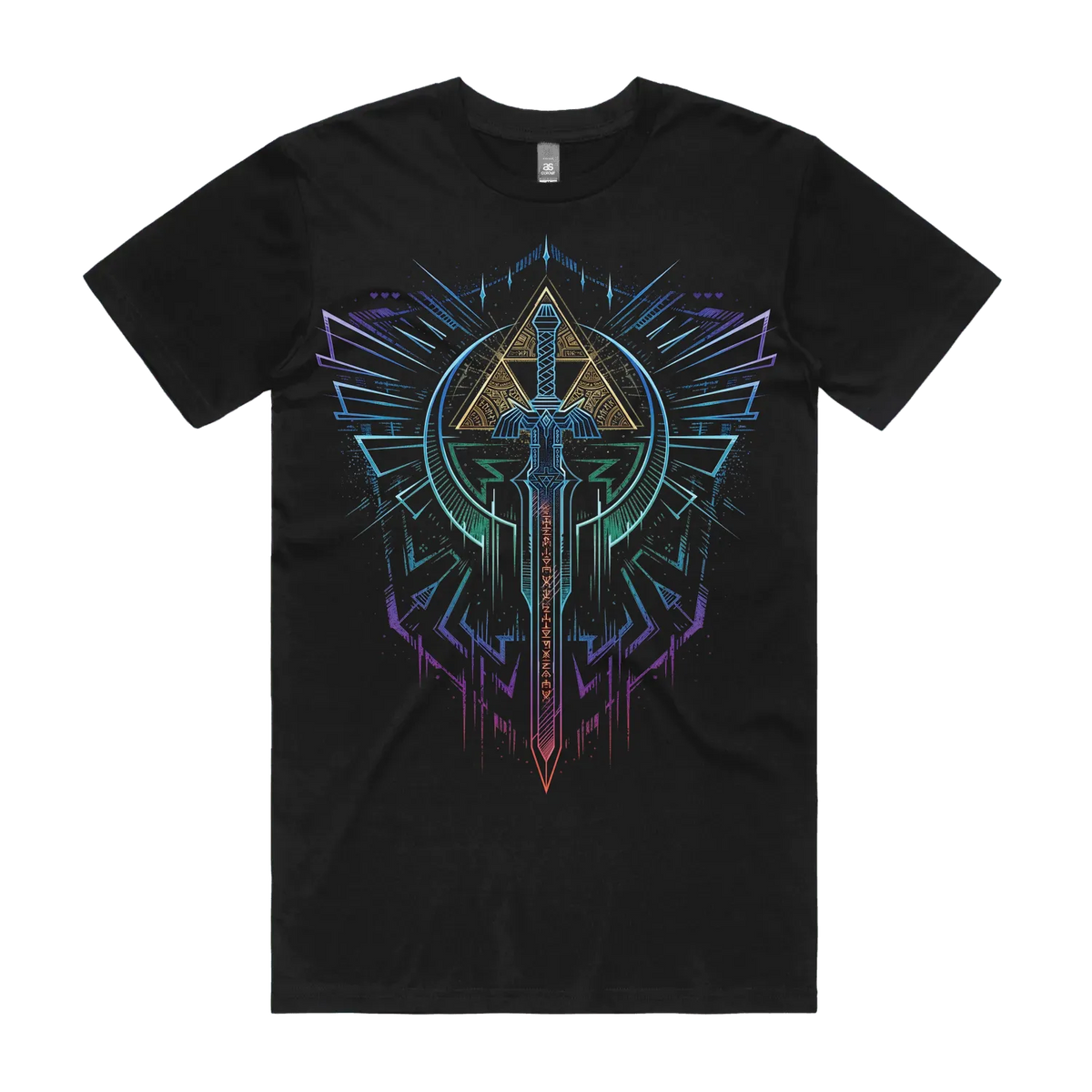 Black front flat lay