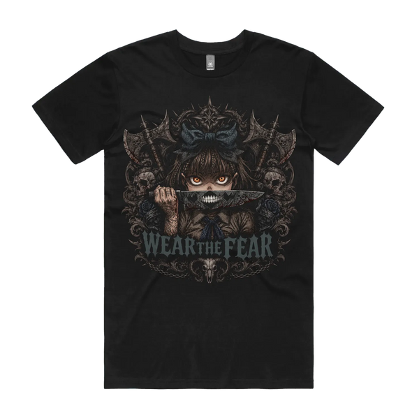 Black front flat lay