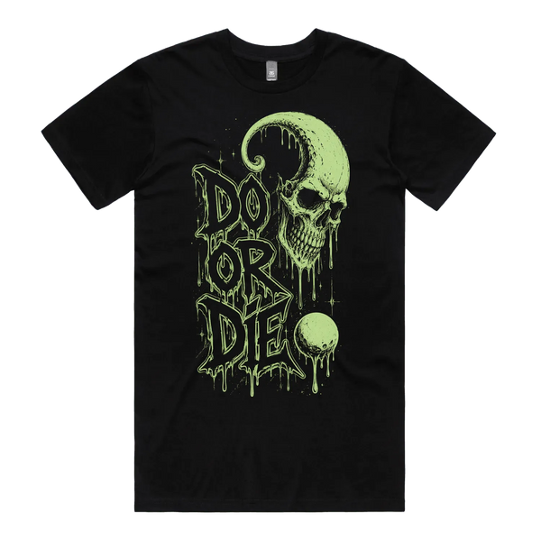 Black front flat lay