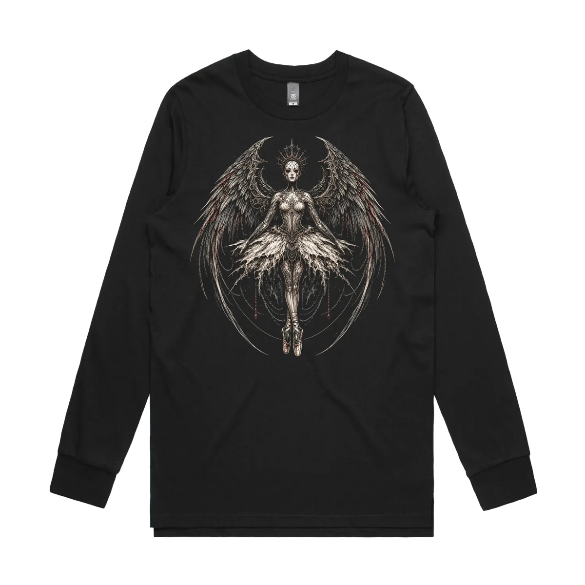 Black front flat lay