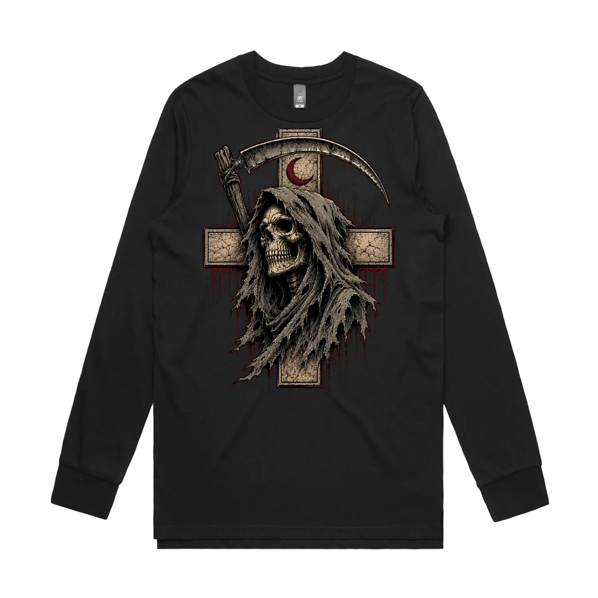 Black front flat lay