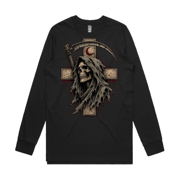 Black front flat lay