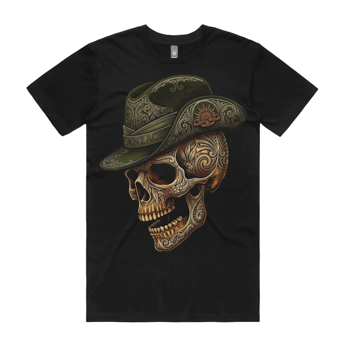 Black front flat lay