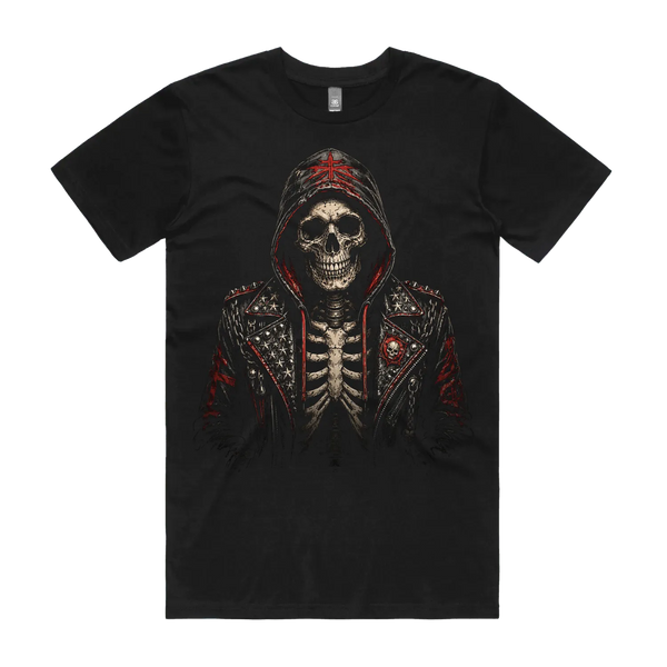 Black front flat lay