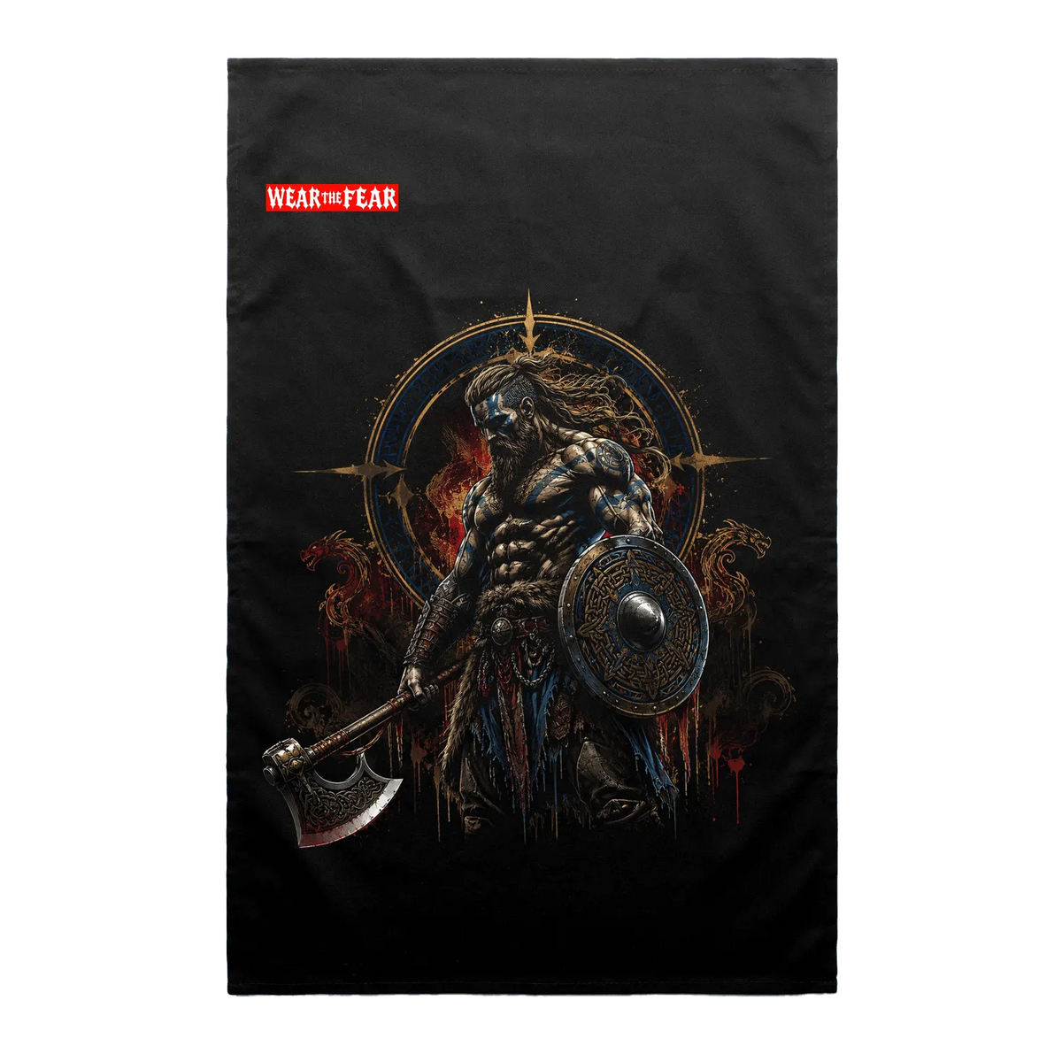 Black front flat lay