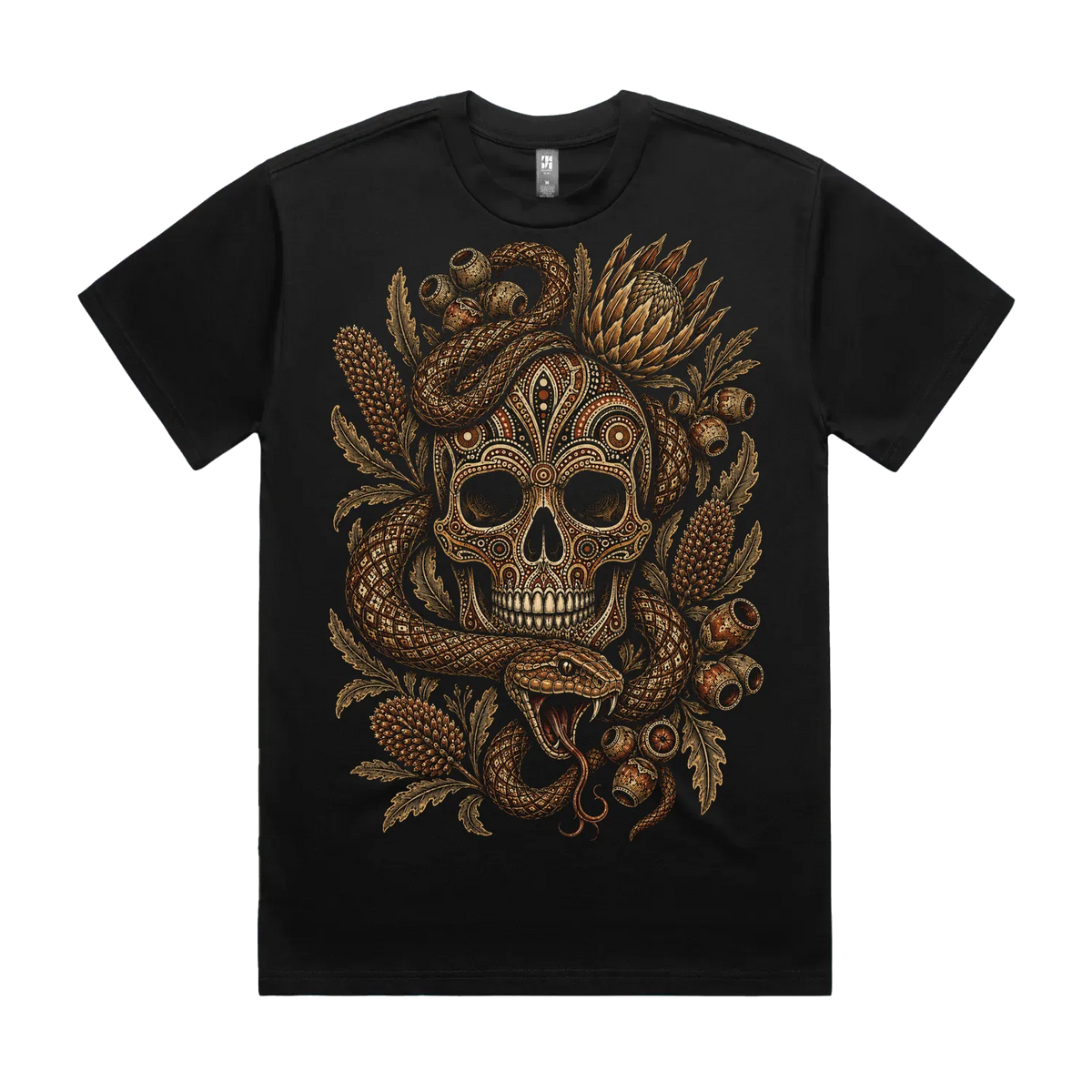 Black front flat lay