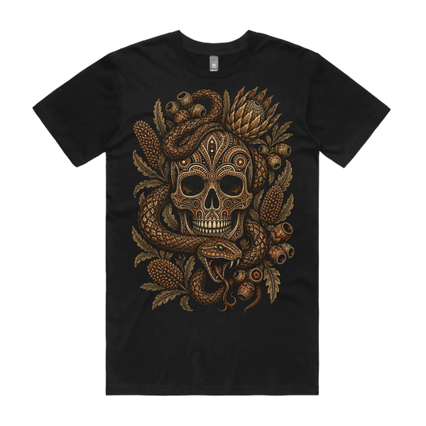 Black front flat lay