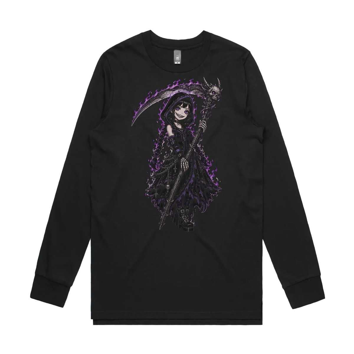 Black front flat lay