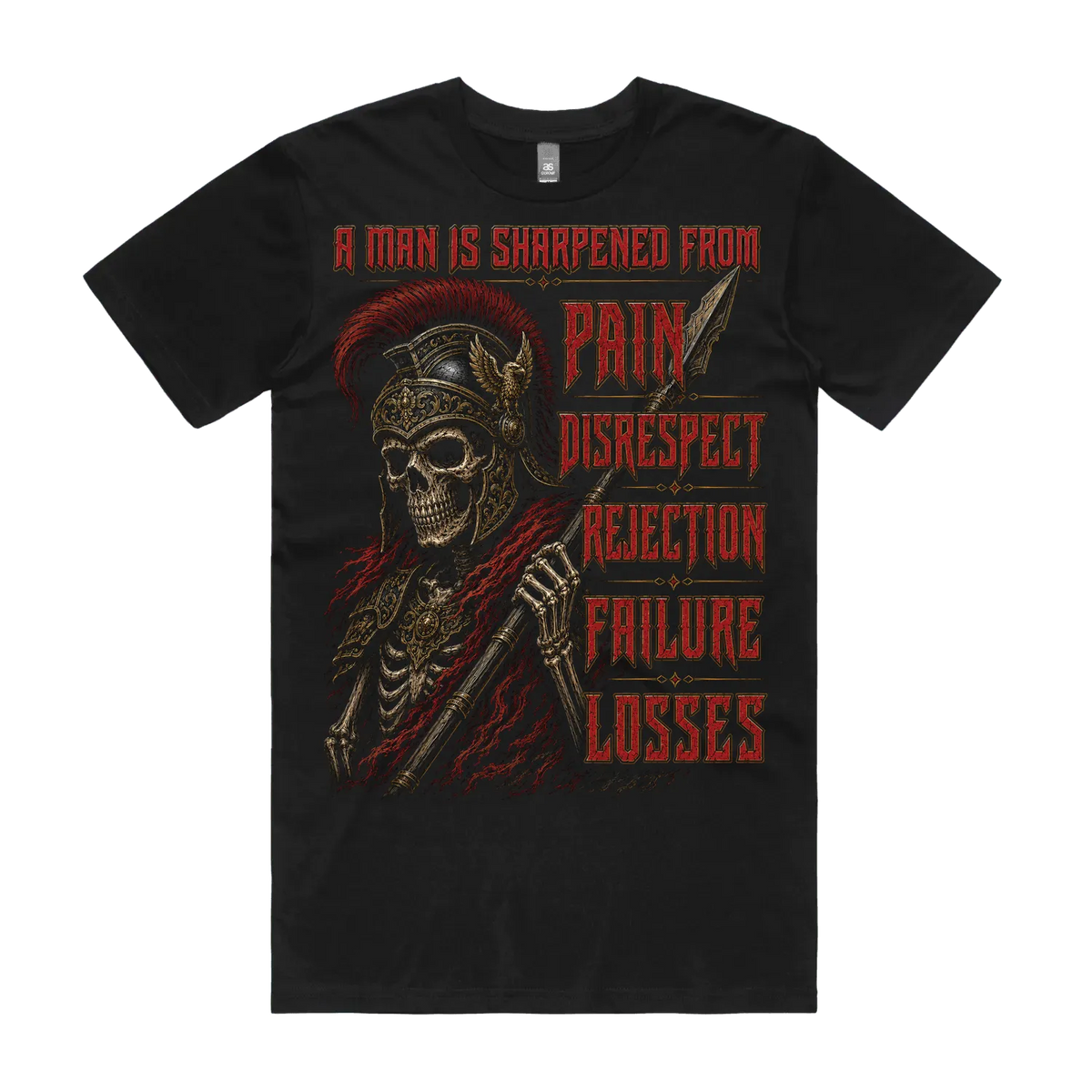 Black front flat lay